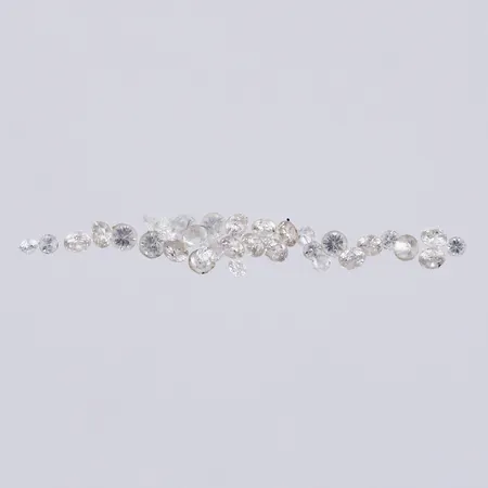 Lösa diamanter ca 34st 0,001 - 0,01ct totalt ca 0,24ct