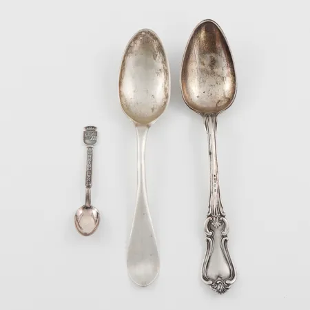 Skedar 3 st silver. Vikt: 125 g