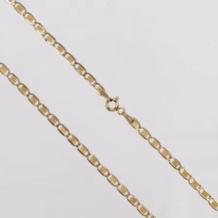 Kedja, 45cm, bredd 3mm, italienska stämplar, 14K  Vikt: 3,4 g