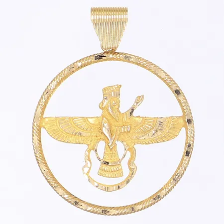 Hänge Arameisk örn Ø35mm, 18K Vikt: 4,8 g