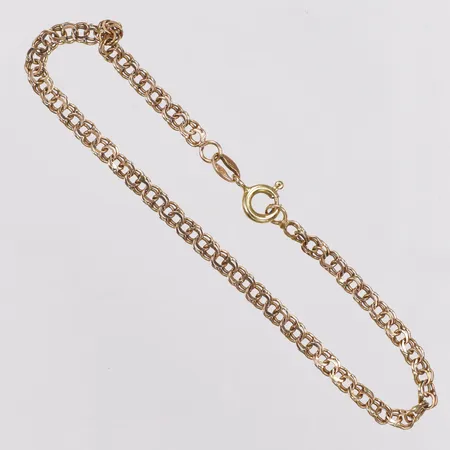Armband, Bismarck, längd 18cm, bredd 3,2mm, Wastesson Gustaf Walter, vriden länk, 18K Vikt: 2,8 g