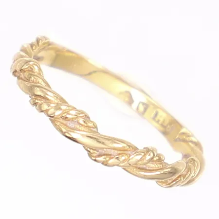 Ring tvinnad dekor, stl 17½, bredd 3mm, 18K Vikt: 2,6 g