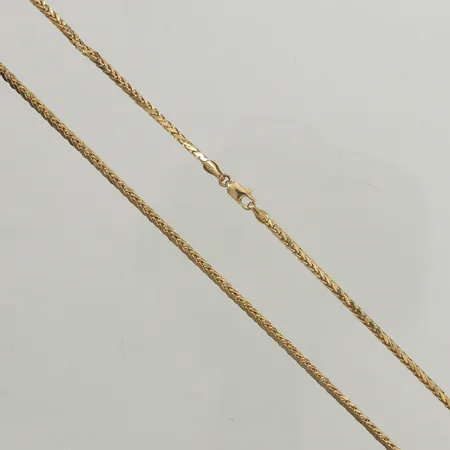 Kedja, längd 51cm, 0,6mm, skadad länk, 14K Vikt: 3,7 g