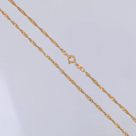 Kedja, Singapore, 59,5cm, bredd 2,5mm, Svedbom, 18K Vikt: 6,6 g