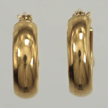 Ett par örhängen, creoler, Ø16mm, bredd 4,8mm, 18K Vikt: 1,7 g