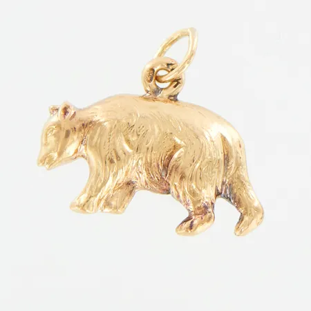 Hänge björn, 19x21mm, ihålig, 18K Vikt: 1,5 g