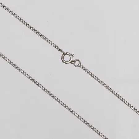 Kedja, Pansar, 54cm, bredd 1,5mm, defekt lås, trögt, 835/1000 silver Vikt: 3,3 g