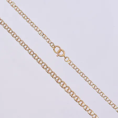 Collier Bismarck, doserad, bredd 2-4 mm, längd 46 cm, 18K. Vikt: 4,9 g