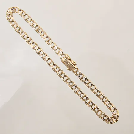 Armband Bismarck, längd 19cm, bredd 4mm, 18K  Vikt: 4,3 g