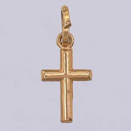 Hänge, kors, 18mm, öglan av, 18K Vikt: 0,3 g