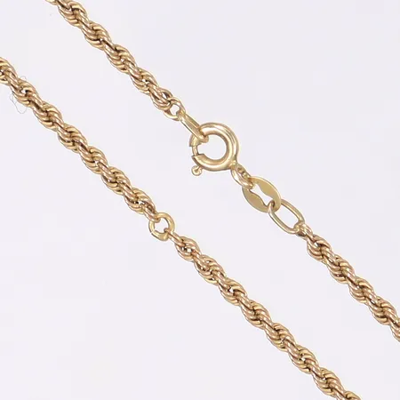Halskedja Cordell, längd, 47cm, bredd 2mm, lagat brott på länk, 14K Vikt: 2,7 g