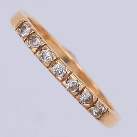 Ring, diamanter 7 x ca 0,03ct, stl 17¼, 18K Vikt: 2,1 g