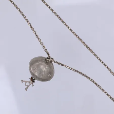 Collier, Ankar, ca 70cm, metall, tennkula, 48mm