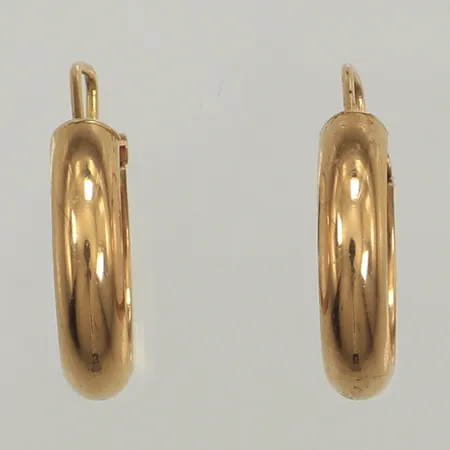 Ett par örhängen, Ø15mm, bredd 3,8mm, 18K  Vikt: 2 g