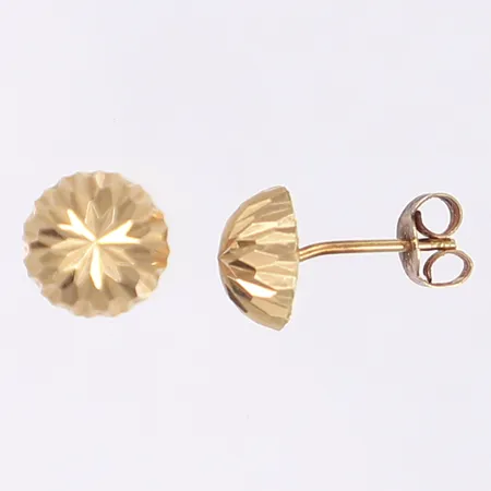 Ett par örhängen, Ø8mm, något böjda stift, 18K  Vikt: 0,8 g