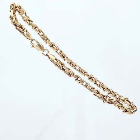 Armband Kejsarlänk, längd 23cm, bredd 3,5mm, defekt länk, 14K Vikt: 6,8 g