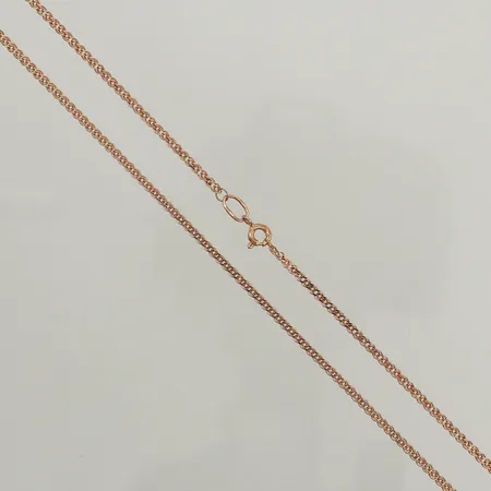 Kedja, längd ca 45cm, bredd 2mm, roséguld, 14K Vikt: 3,2 g