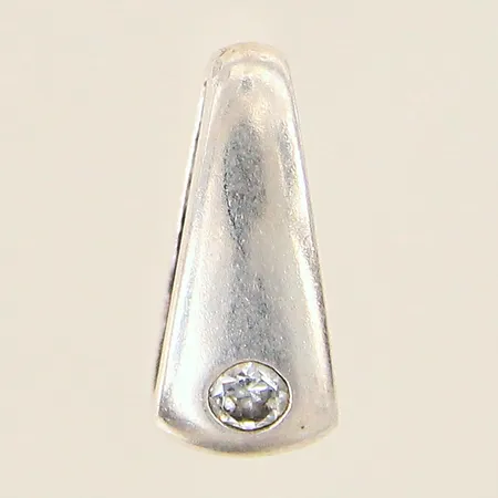 Hänge med vit sten, 14x7mm, silver 925/1000 Vikt: 1,9 g