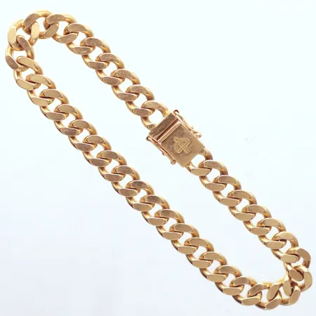 Armband Pansar, Balestra, längd 22cm, bredd 8mm, massiv, 18k Vikt: 47 g