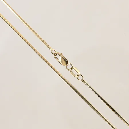 Kedja Ormlänk, längd 45cm, bredd 1mm, 18K  Vikt: 6,9 g