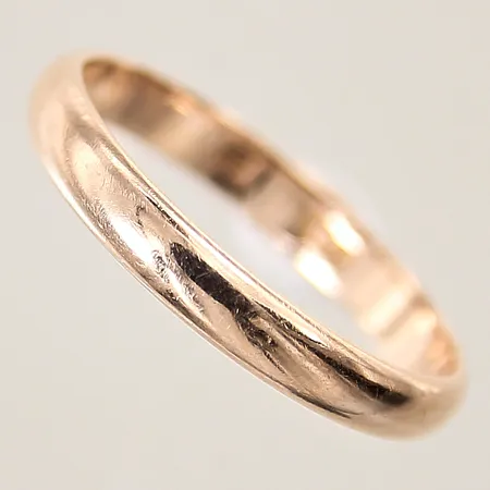 Ring, stl 19½, bredd 3mm, 14K  Vikt: 2,9 g