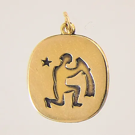 Hänge med dekor, 20x15mm, 18K  Vikt: 1,4 g