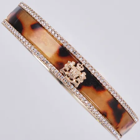 Armring Ralph Lauren Crest Bangle i gulmetall/plast, ca 60x52mm, bredd ca 11mm, med tillhörande smyckespåse