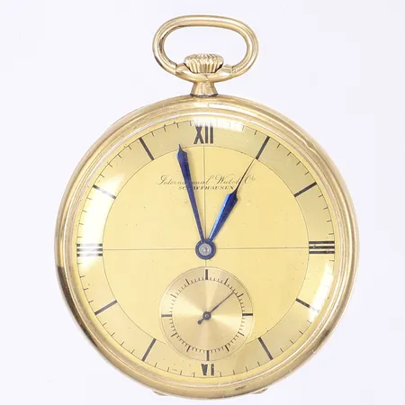 Fickur International Watch Company IWC, Ø47mm, verknummer 920501, boettnummer 959106, innerboett i metall, boett 14K Bruttovikt: 60,7g