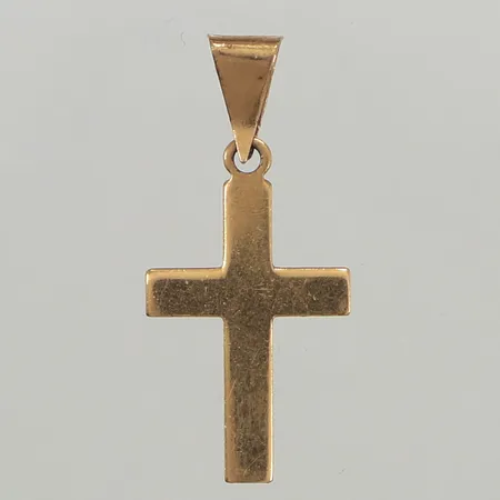 Hänge kors, längd 25mm inkl ögla, bredd 11,8mm, 18K  Vikt: 0,7 g