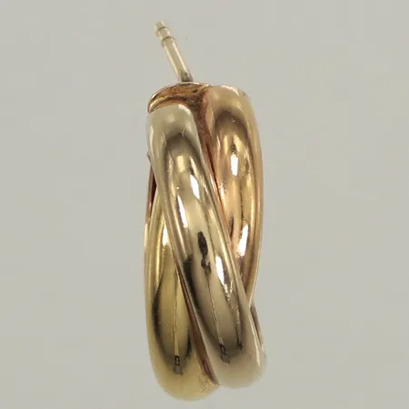 Udda örhänge, trefärgat, Ø18mm, 18K  Vikt: 2,1 g