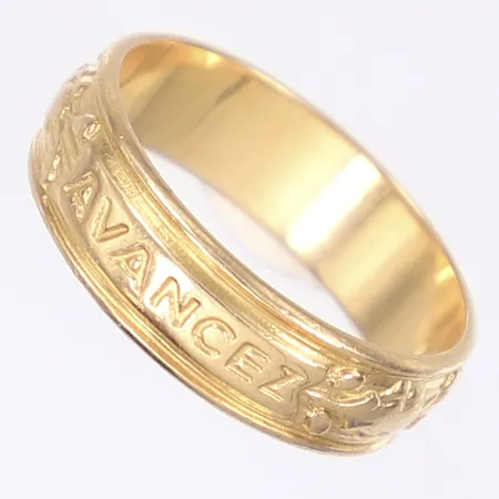 Ingenjörsring, Chalmers, civilingenjör/arkitekt/masterexamen, stl 19, bredd 6mm, gravyr, 18K Vikt: 5,8 g