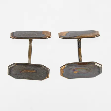 Ett par manschettknappar, 12x18mm, 830/1000 Silver Vikt: 9,2 g