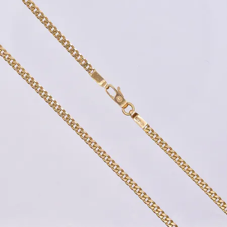 Kedja Pansar, längd 45,5 cm, bredd 3 mm, 18K. Vikt: 19,9 g