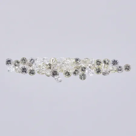 Lösa diamanter ca 46x0,03-0,05ct TW-Ca, total vikt 1,53ct Vikt: 0 g
