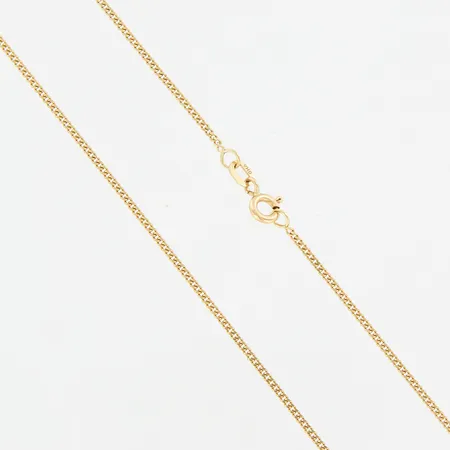 Kedja Pansar, ca 50 cm, bredd ca 1,5mm, GHA, 18K Vikt: 3,8 g