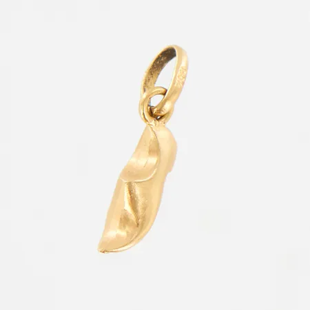 Hänge sko, ihålig, 20mm, 18K Vikt: 0,6 g