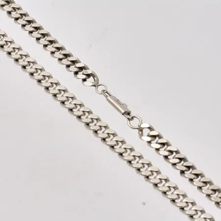 Kedja i silver, 40,5cm, Pansar, bredd 6mm, 835/1000, vikt 29,5g.