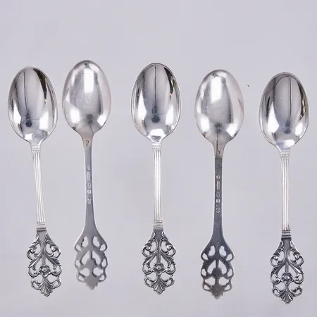 5 Moccaskedar, Norge, längd ca 12mm, 830/1000 silver Vikt: 36,4 g