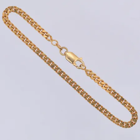 Armband, Pansar, 20,5cm, bredd 3,5mm, gulfärgad metall