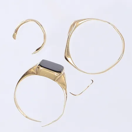Diverse defekt guld, 18K, bruttovikt 6g 