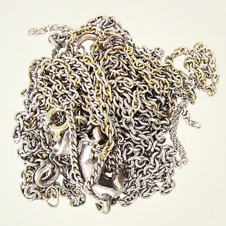 Silversmycken, defekta, buckliga, skeva, silver 830/1000 Vikt: 16,9 g