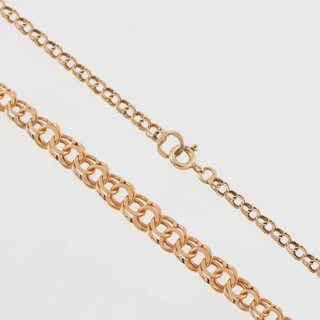 Collier Bismarck, längd ca 46 cm, bredd 2.8-6.2 mm, 18k. Vikt: 9 g