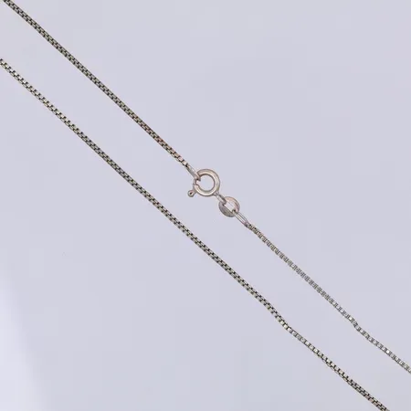 Kedja, Venezia, 38cm, bredd 1,2mm, vikskador, 835/1000 silver Vikt: 3 g