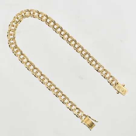 Armband Bismarck, längd 19½ cm, bredd 6 mm, 18K. Vikt: 10,2 g