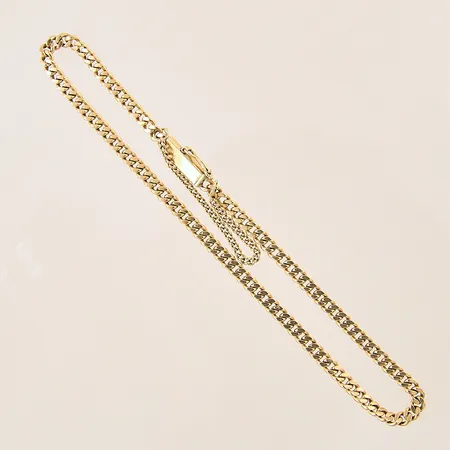 Armband Pansar, längd ca 18cm, bredd 3mm, säkerhetskedja, svensk importstämpel, 18K  Vikt: 6 g