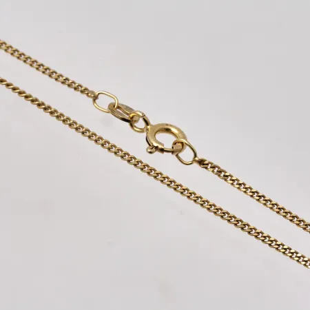 Kedja i förgyllt silver, 37,5cm, Pansar bredd 1,4mm, 925/1000, vikt 2,15g.
