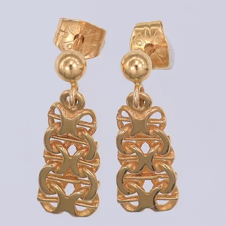 Ett par örhängen, X-länk, 20mm, bredd 6mm, 18K Vikt: 1,8 g