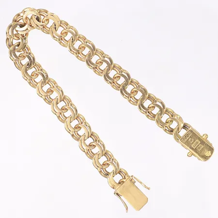 Armband, Bismarck, Sverige 1961, längd 19cm, bredd 9mm, 18K  Vikt: 28,8 g