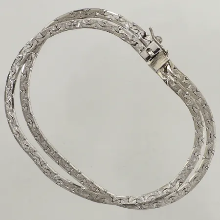 Armband, längd 19cm, bredd 6,5mm, MEMA, 835/1000 silver  Vikt: 11,5 g