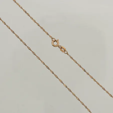 Kedja Singapore, längd 45cm, bredd 1,2mm, GHA, 18K Vikt: 1,3 g